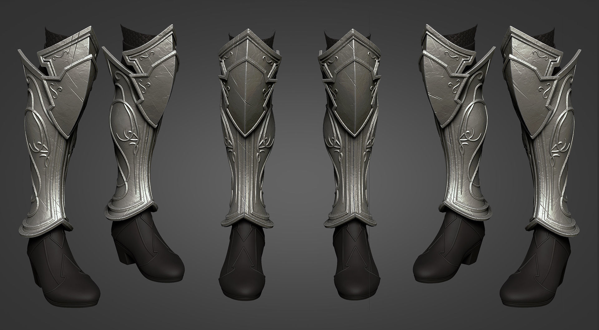 Sylvanas Windrunner - Lower Leg Armor 3D print model_3