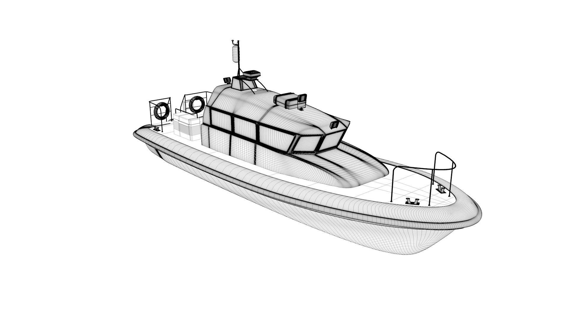 Pilot Boat 3D model_12