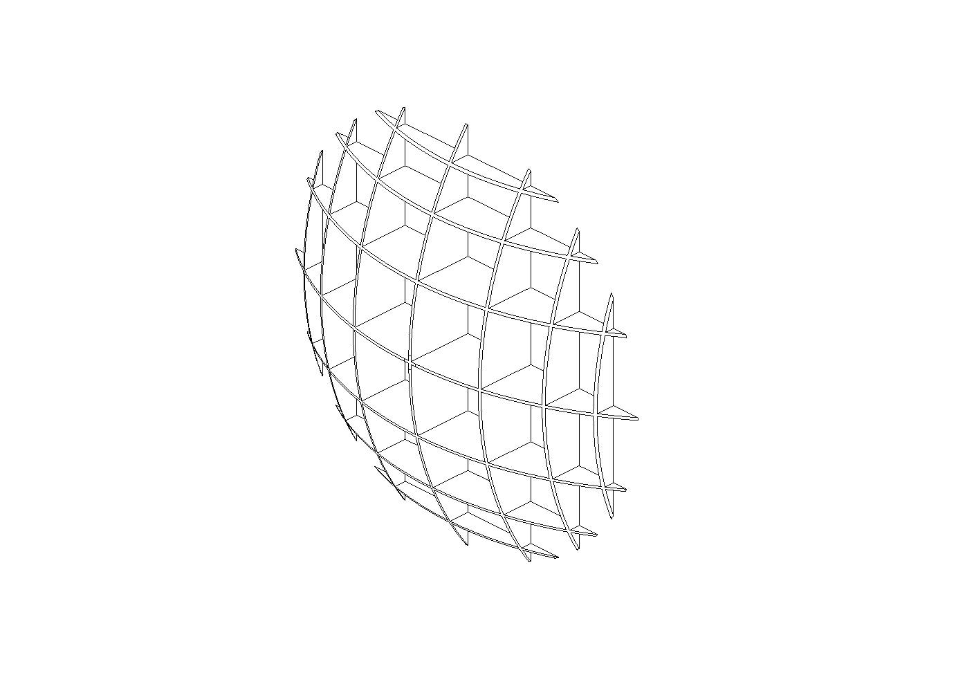 Spherical shelves 3D model_1