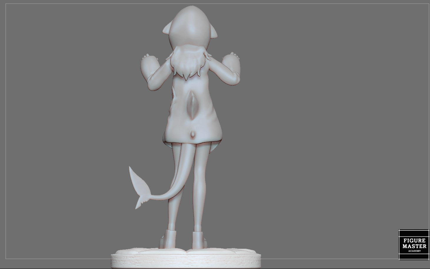 GAWR GURA NORMAL VERSION STATUE CUTE GIRL ANIME CHARACTER 3D print model_14