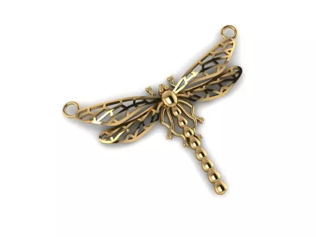 dragonfly pendant 3D print model_0