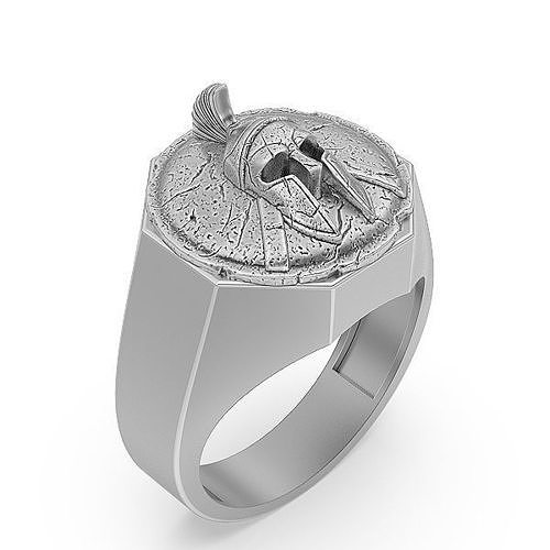 spartan ring Silver Gold  Print  3D print model