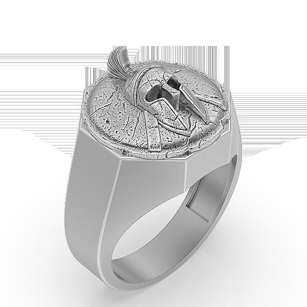 spartan ring Silver Gold  Print  3D print model_1