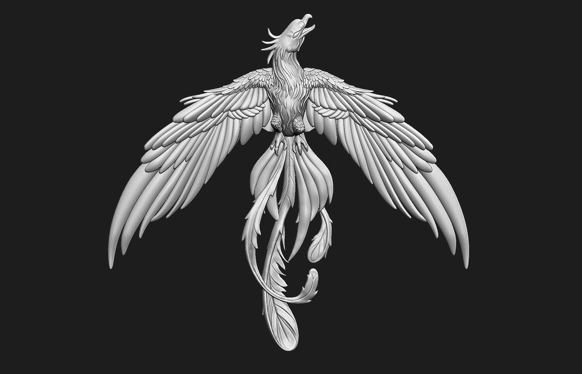 Phoenix Wing Down 3D print model_5