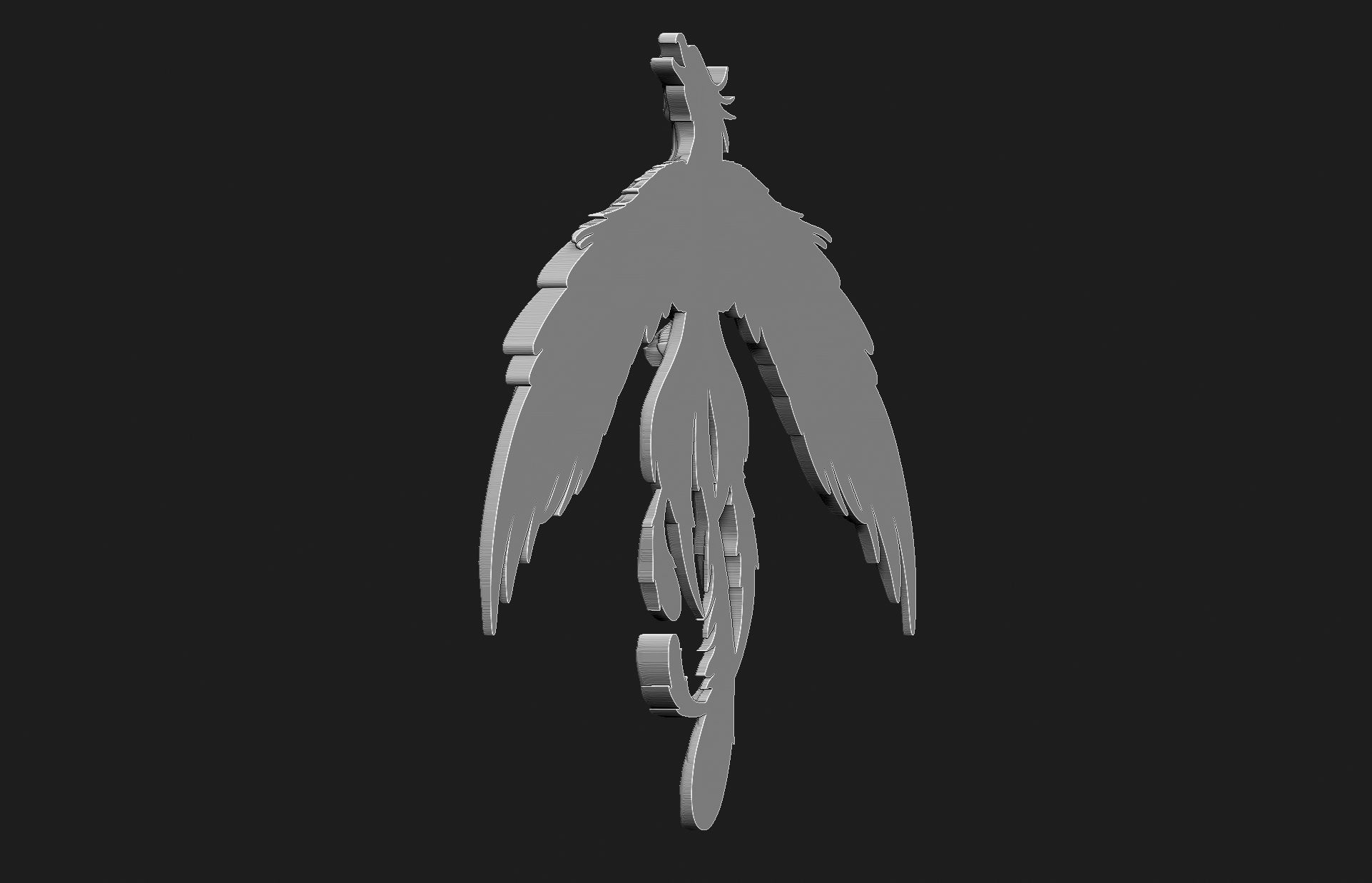 Phoenix Wing Down 3D print model_11