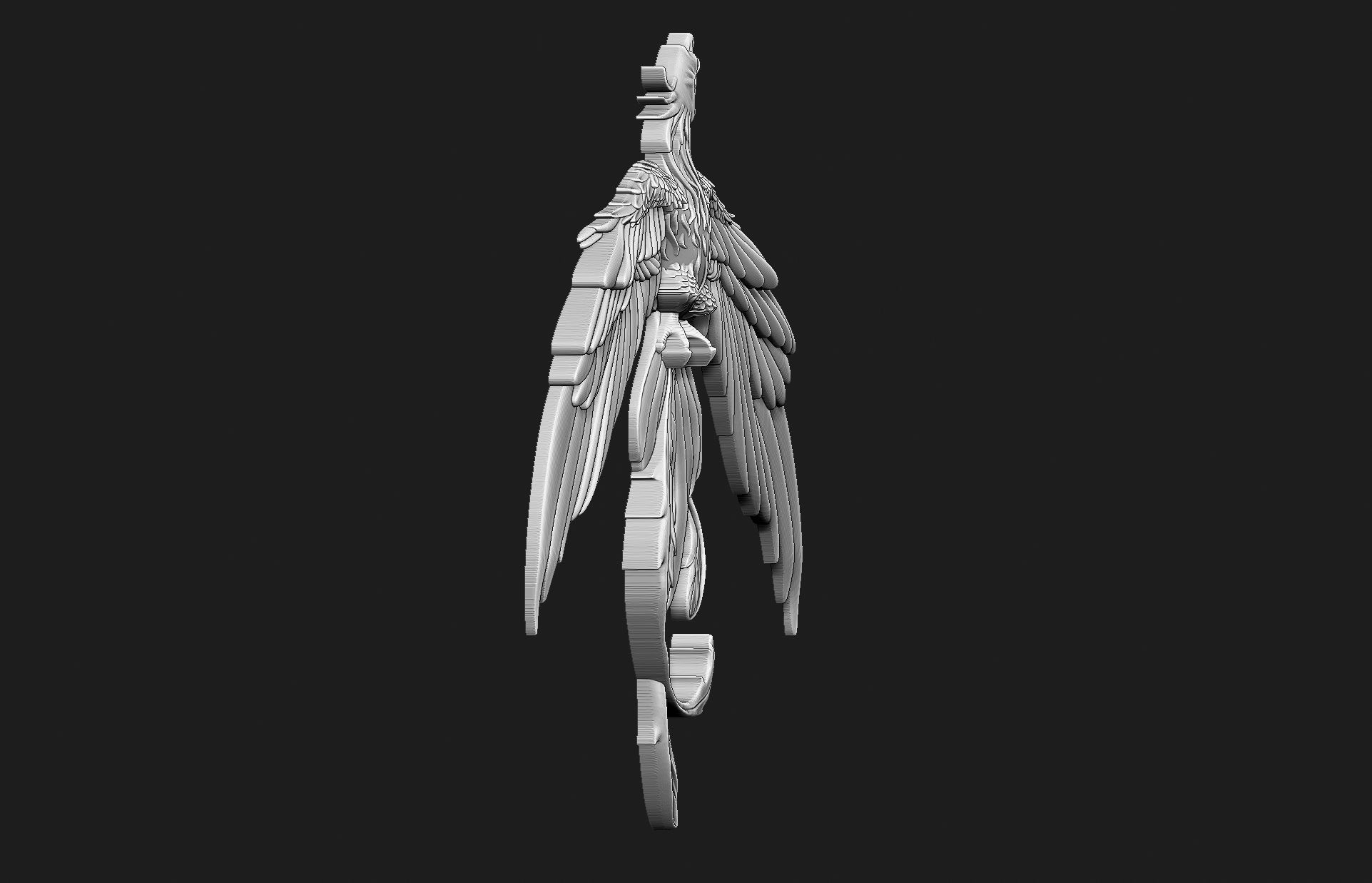 Phoenix Wing Down 3D print model_8