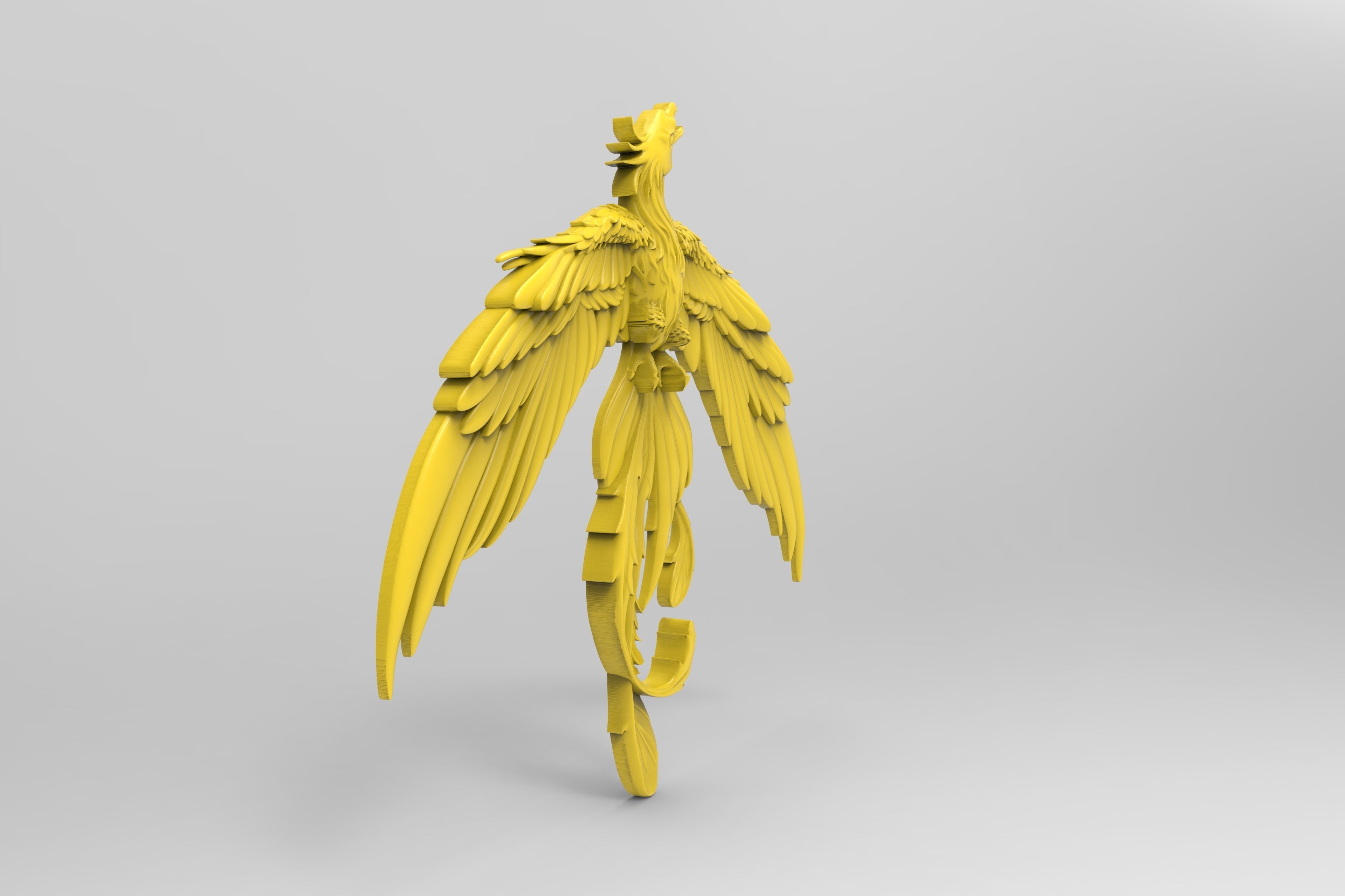 Phoenix Wing Down 3D print model_3