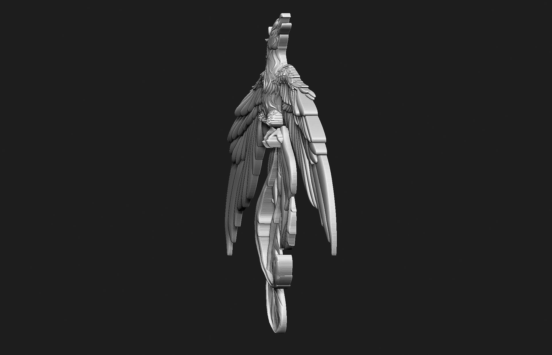 Phoenix Wing Down 3D print model_13