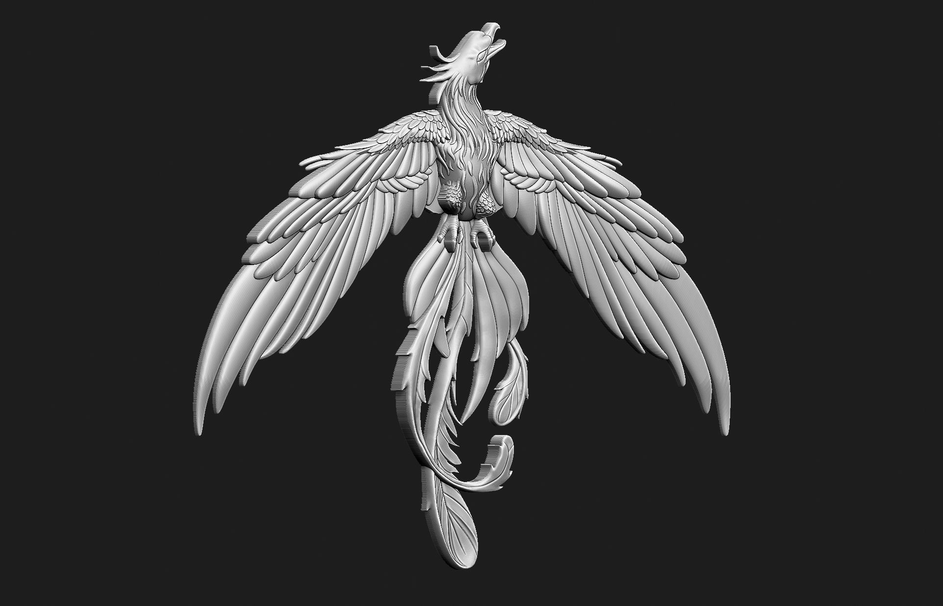 Phoenix Wing Down 3D print model_6