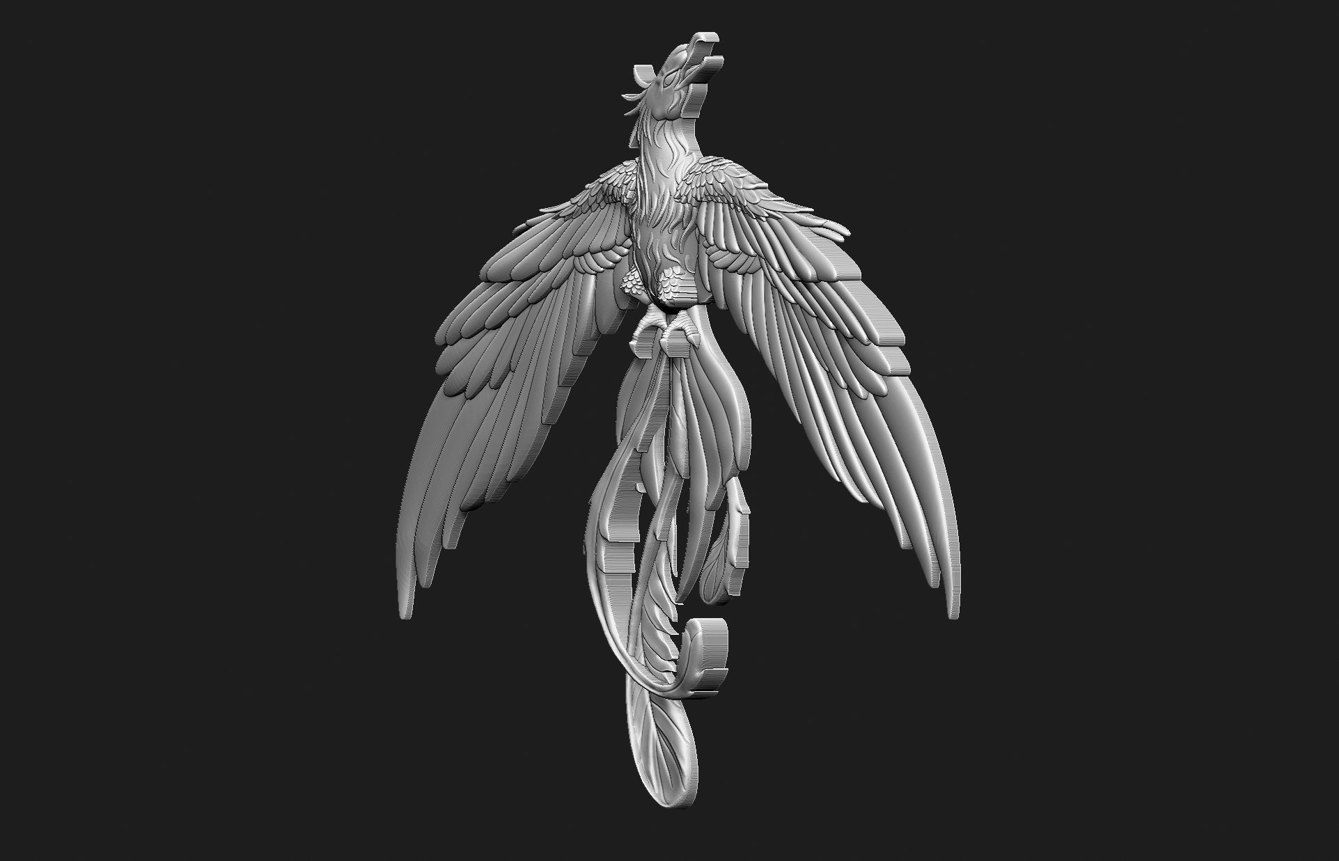 Phoenix Wing Down 3D print model_14