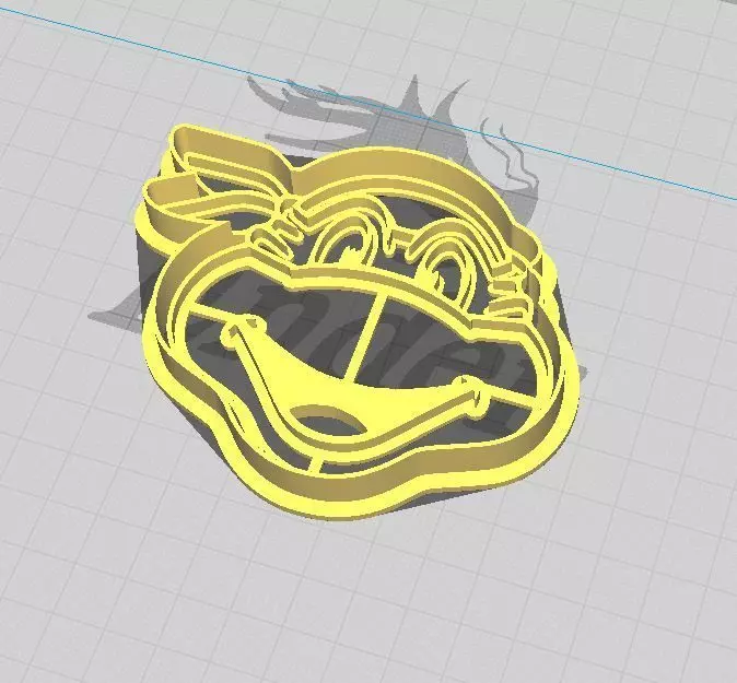 Ninja Turtle Cookie and Fondant Cutter with Embosser 3D print model