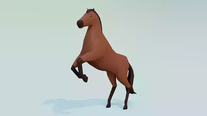 Horse Rigged Low poly 3D model