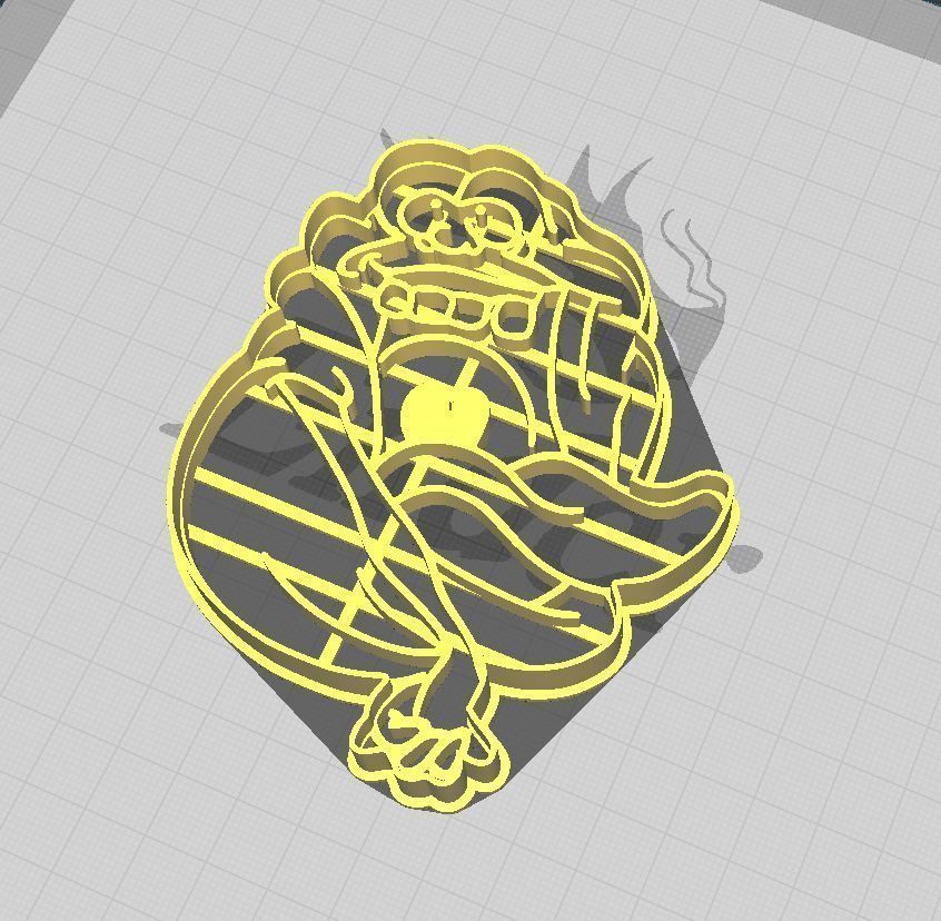 Ghostbusters Slimer Cookie and Fondant Cutter with Embosser 3D print model_1