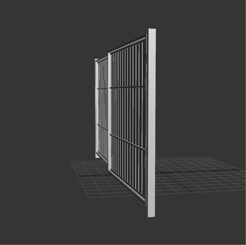 Metal gates 3D model_16