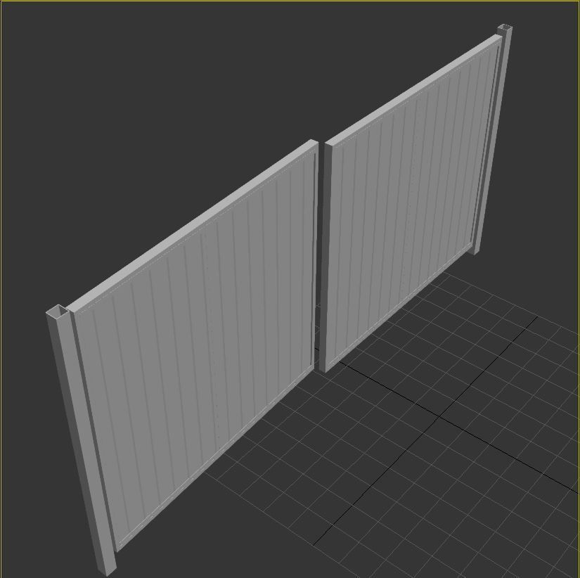 Metal gates 3D model_13