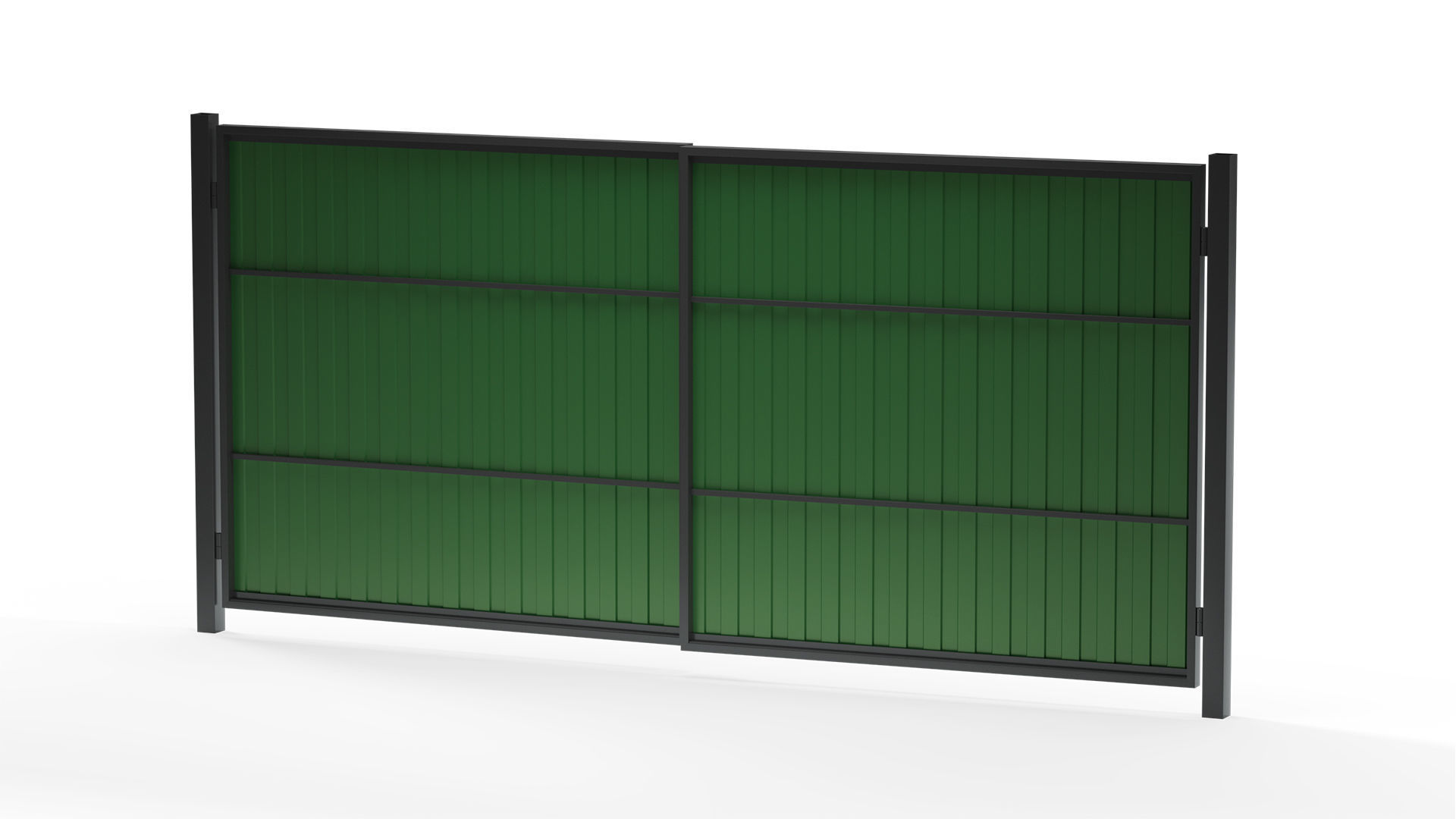 Metal gates 3D model_5