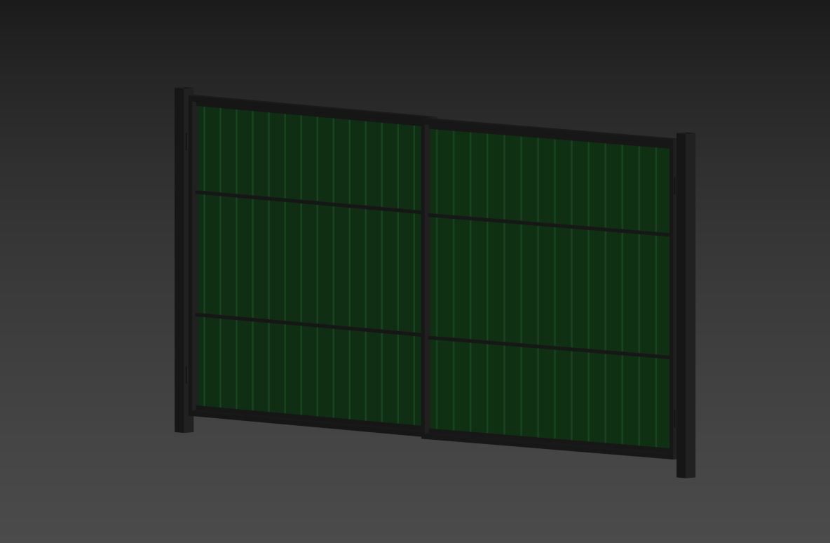 Metal gates 3D model_25