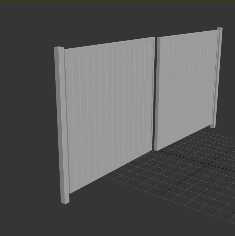 Metal gates 3D model_15