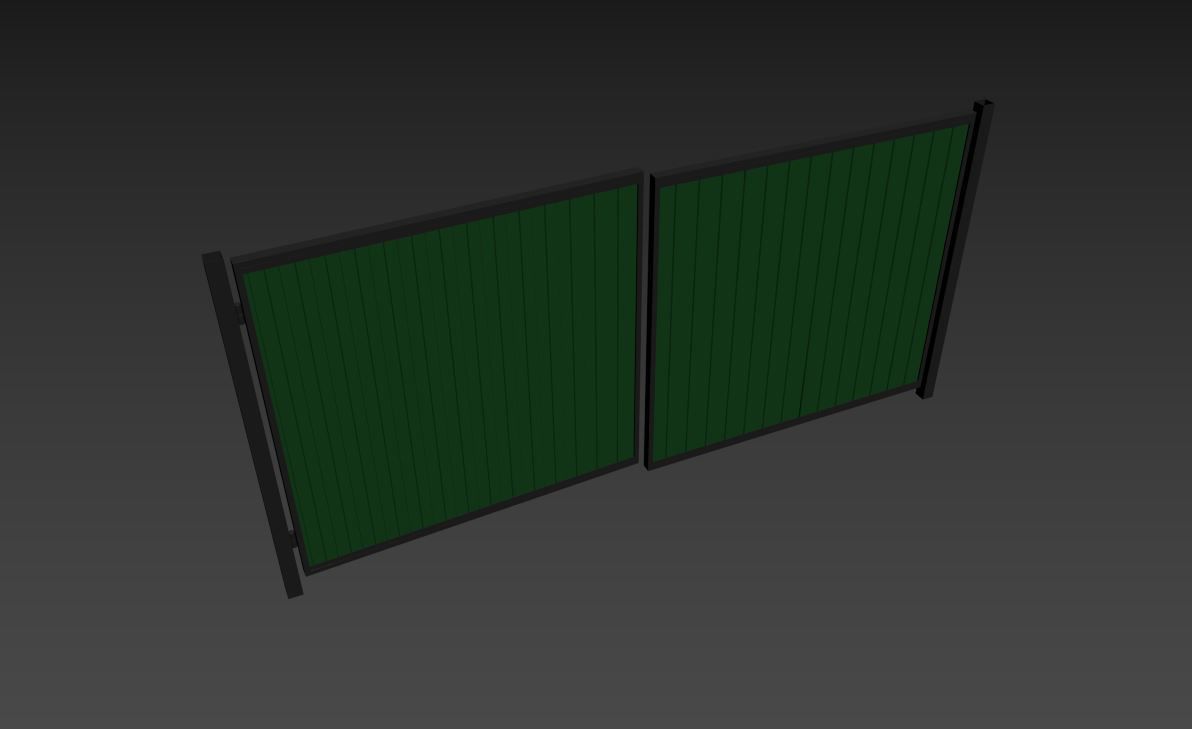 Metal gates 3D model_30
