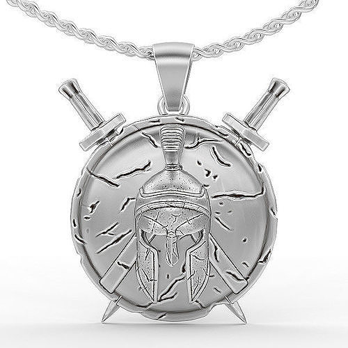 Spartan Sword pendant Silver Gold  Print 3D print model