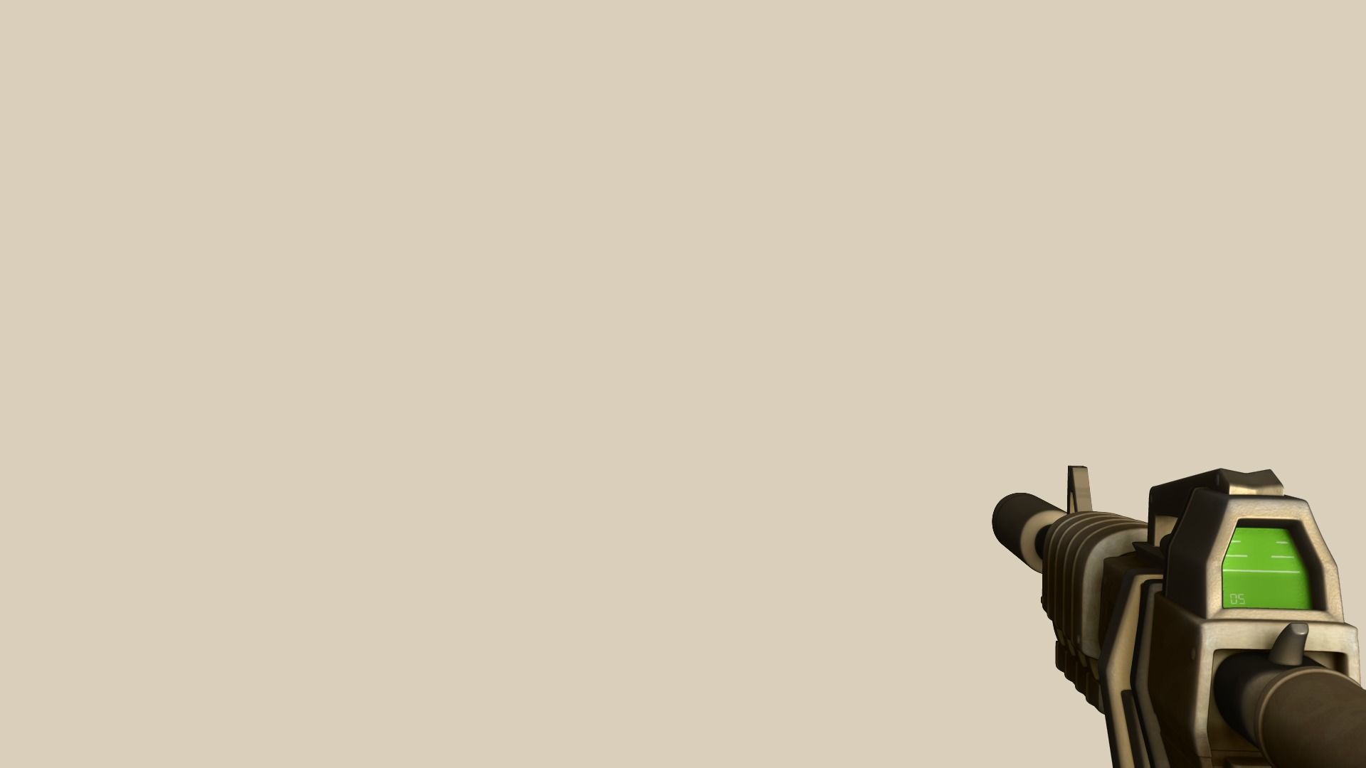 Sci-Fi M4A1-S - Desert Rifle - Gun Weaponry Low-poly 3D model_10