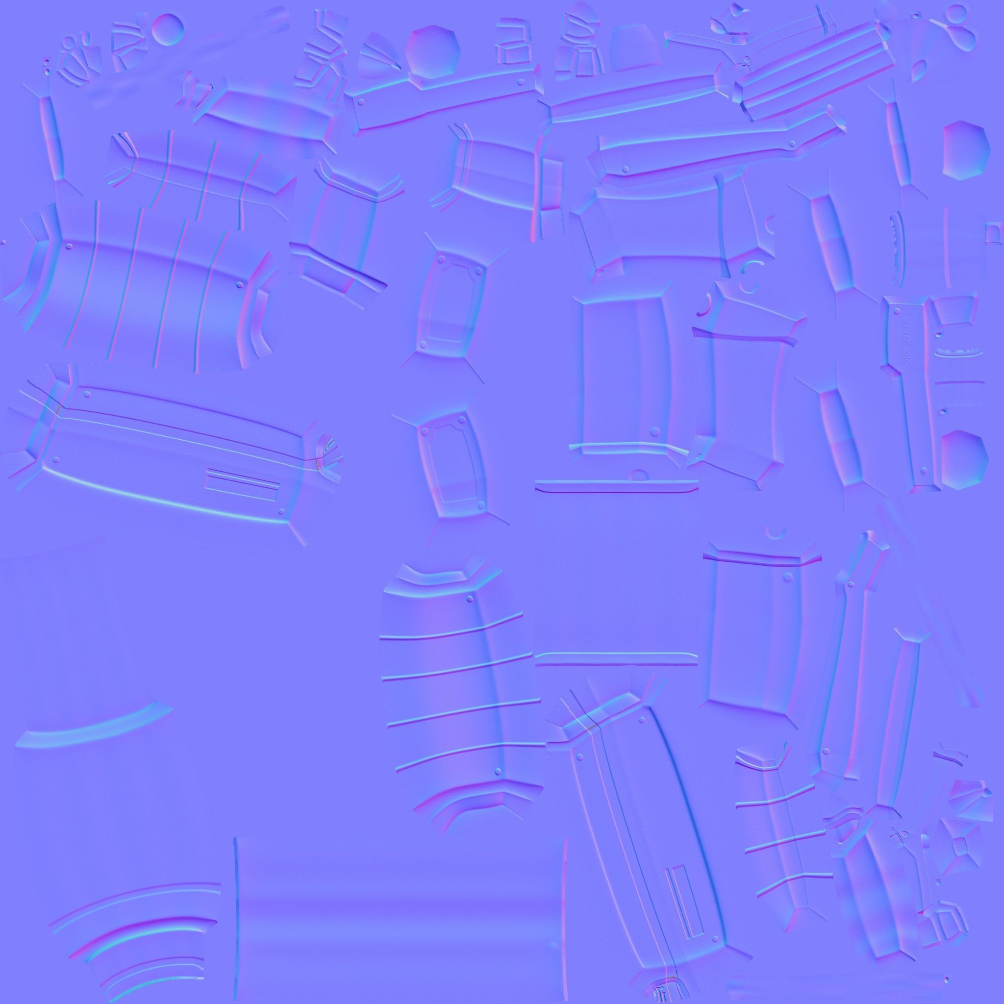 Sci-Fi M4A1-S - Desert Rifle - Gun Weaponry Low-poly 3D model_25