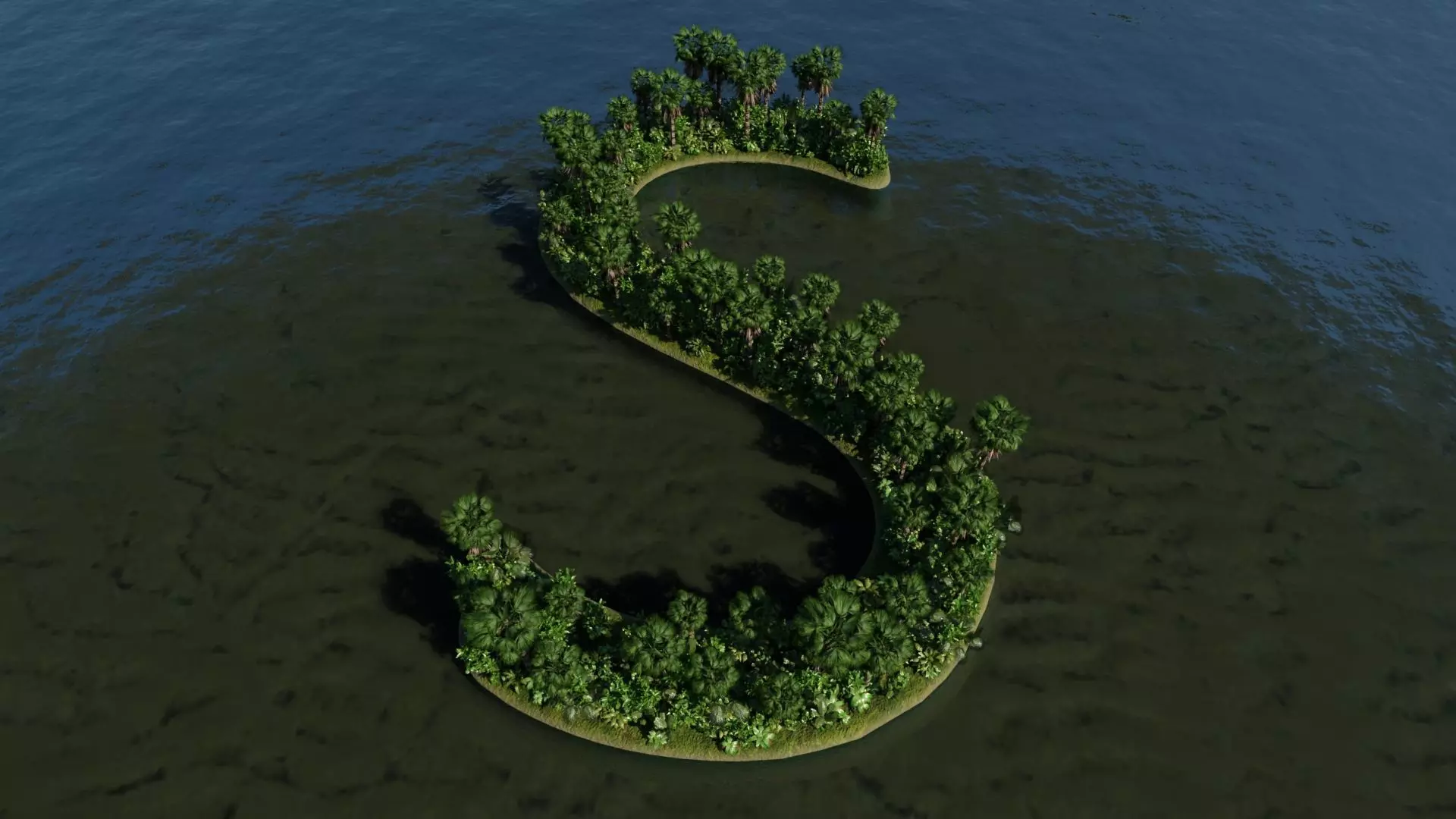 S Alphabet Island 3D model_0