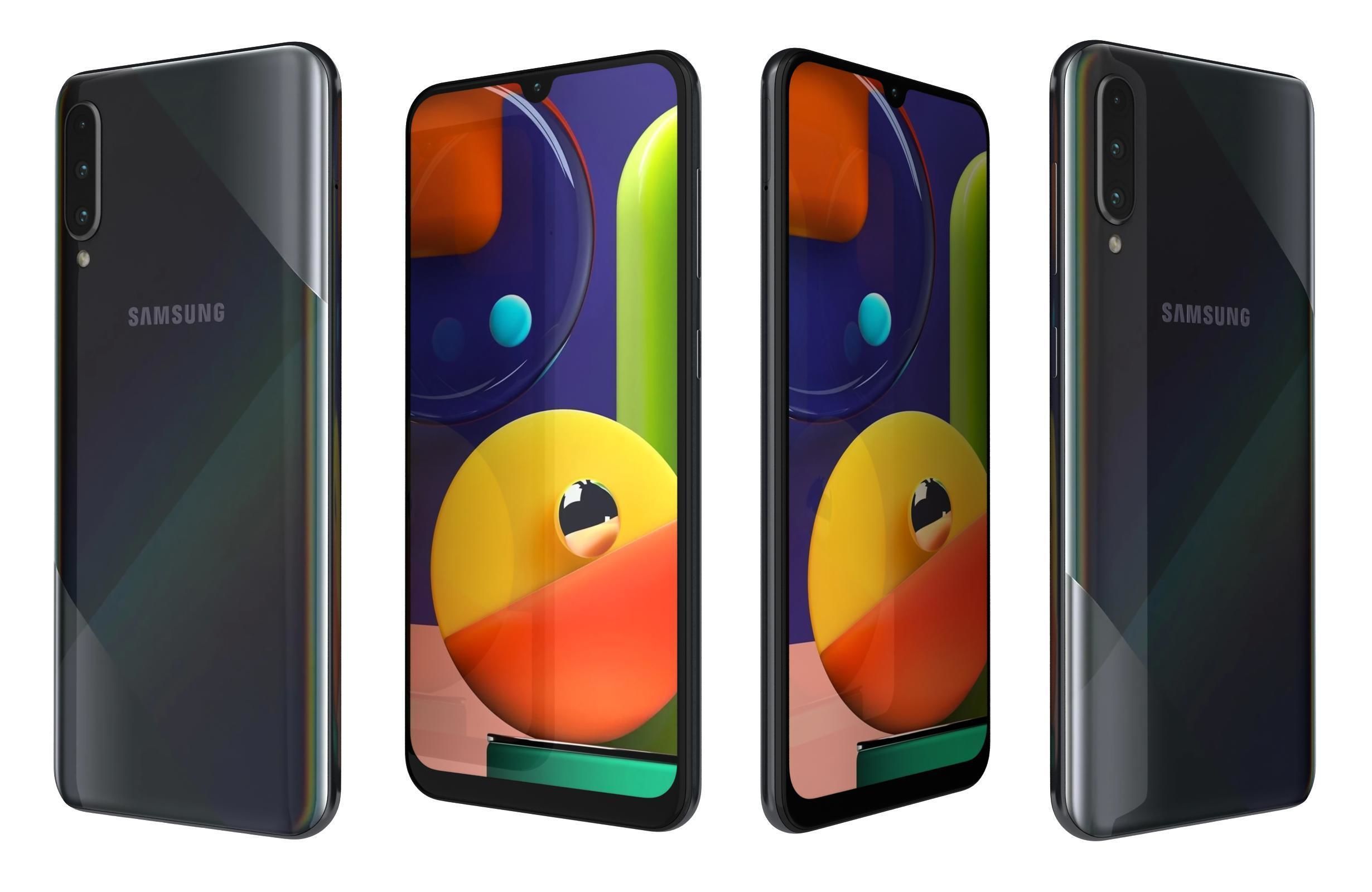 Samsung Galaxy A70s Black 3D model_3