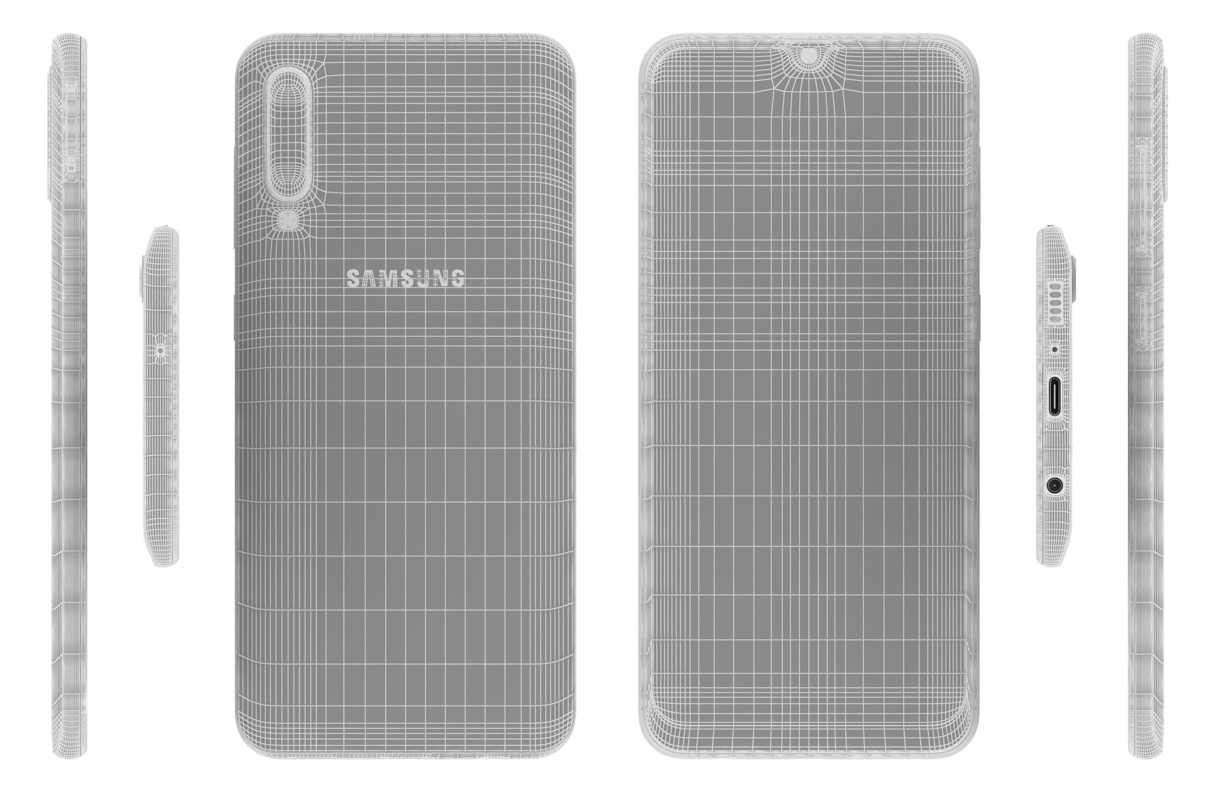 Samsung Galaxy A70s Black 3D model_17