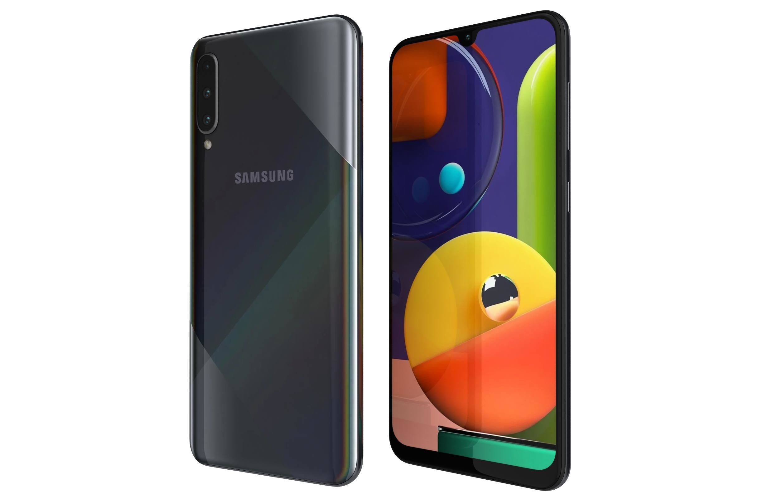 Samsung Galaxy A70s Black 3D model_7