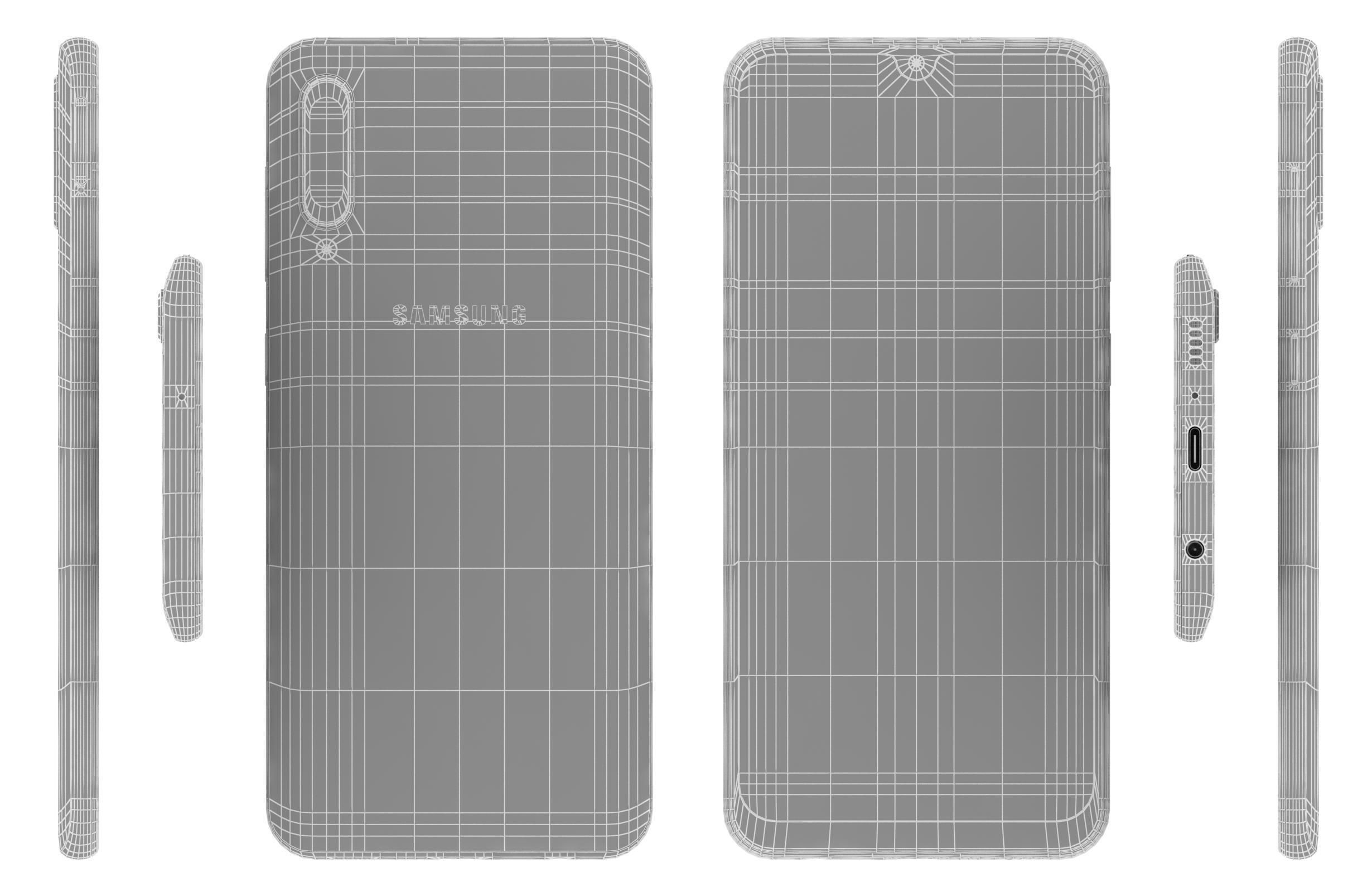 Samsung Galaxy A70s Black 3D model_16