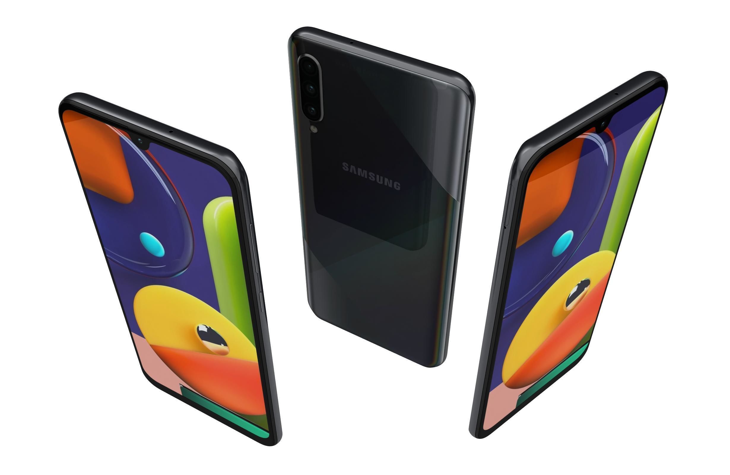 Samsung Galaxy A70s Black 3D model_1