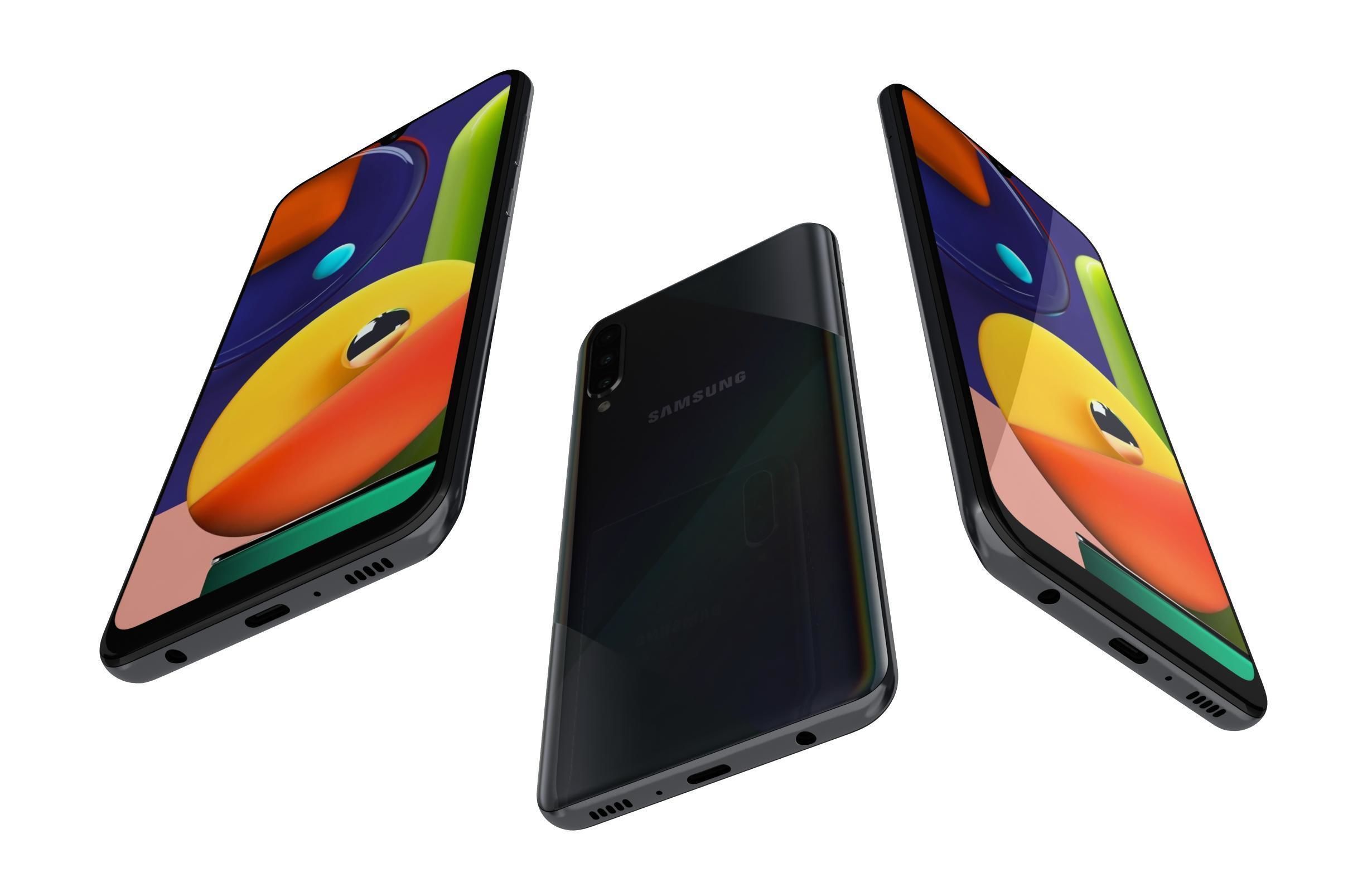 Samsung Galaxy A70s Black 3D model_2