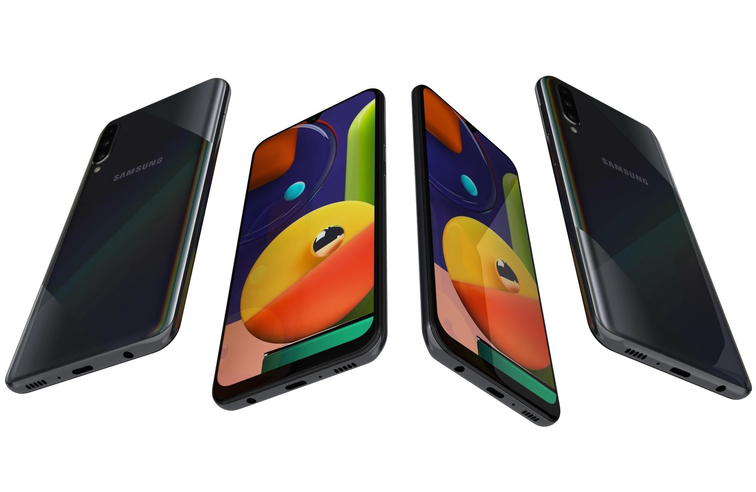 Samsung Galaxy A70s Black 3D model_5