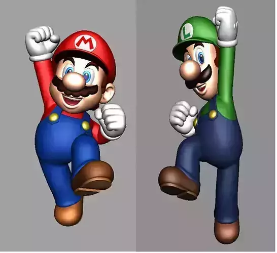 Super Mario and Luigi - 2 PACK - HI RES 3D PRINT FILES 3D print 3D print model