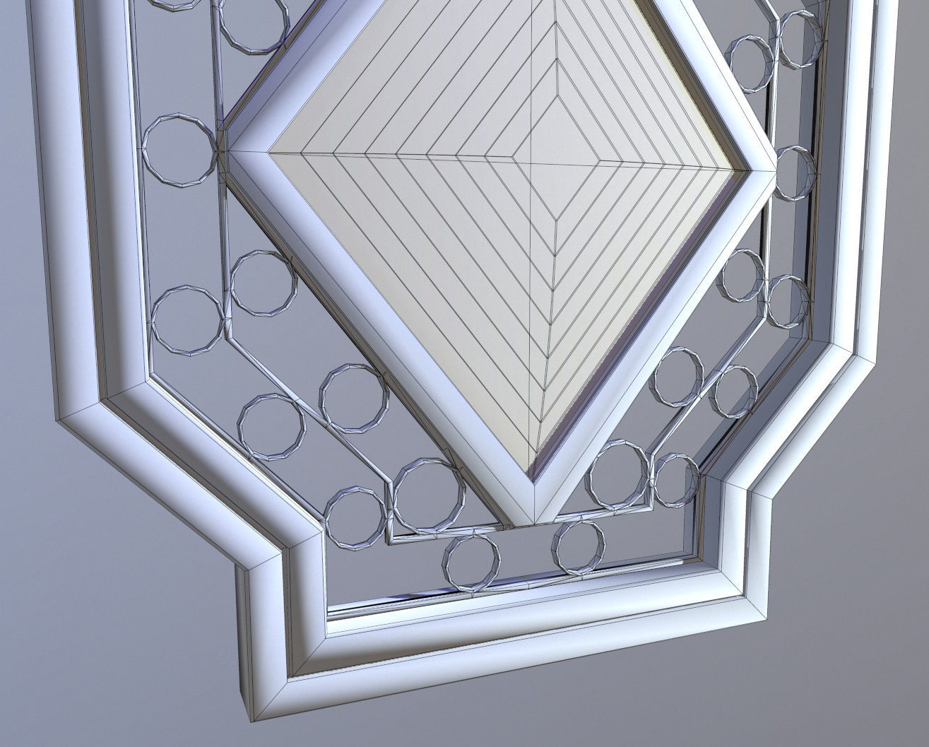 Wall Hanging Wooden Clock Low-poly 3D model_3