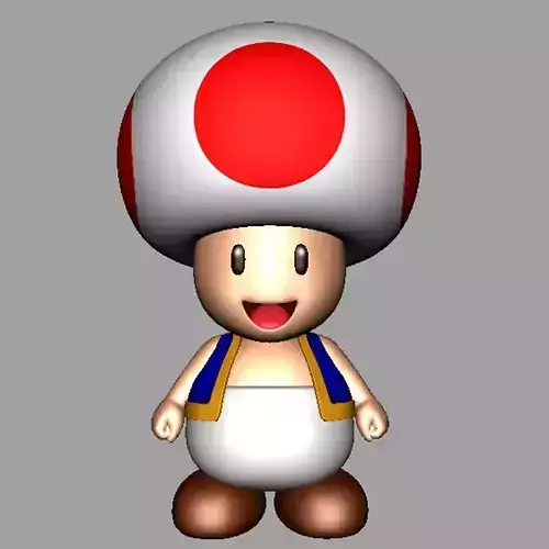 Toad - Kinopio - SUPER MARIO HI RES 3D PRINT FILE 3D print model