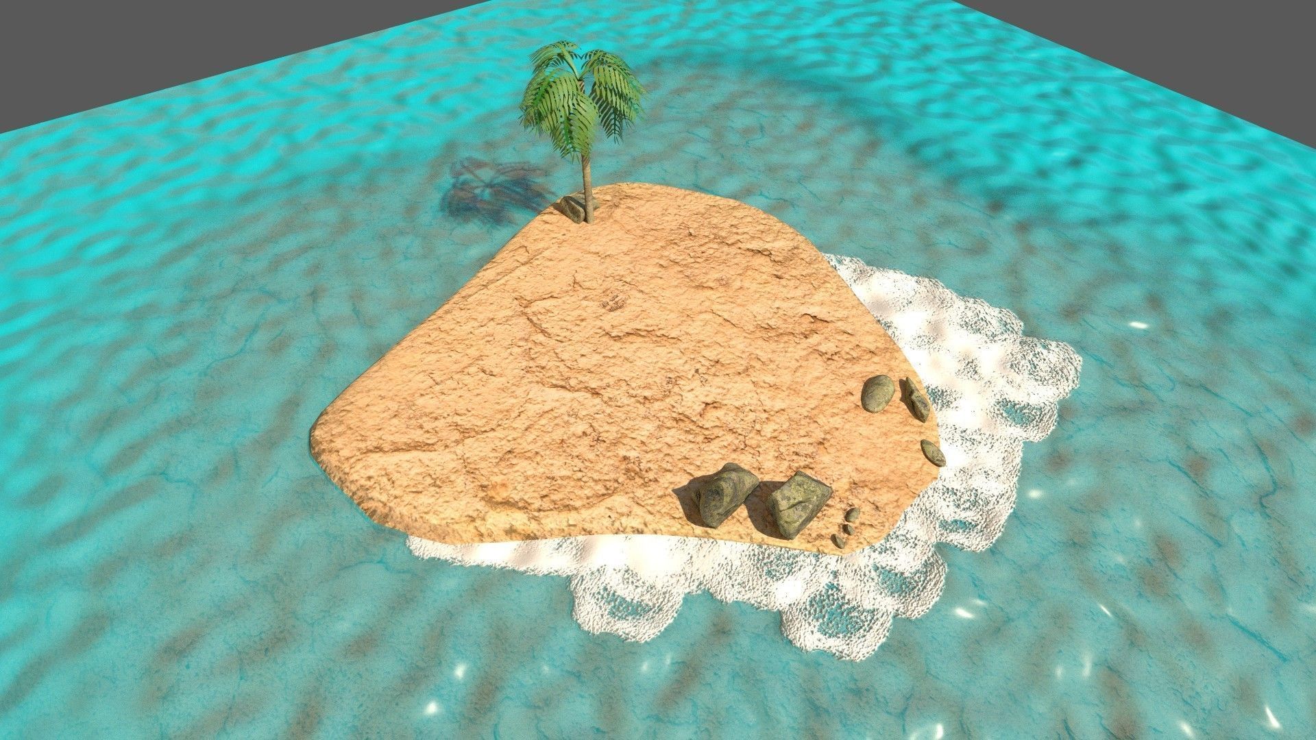 low poly island pack Low-poly 3D model_2
