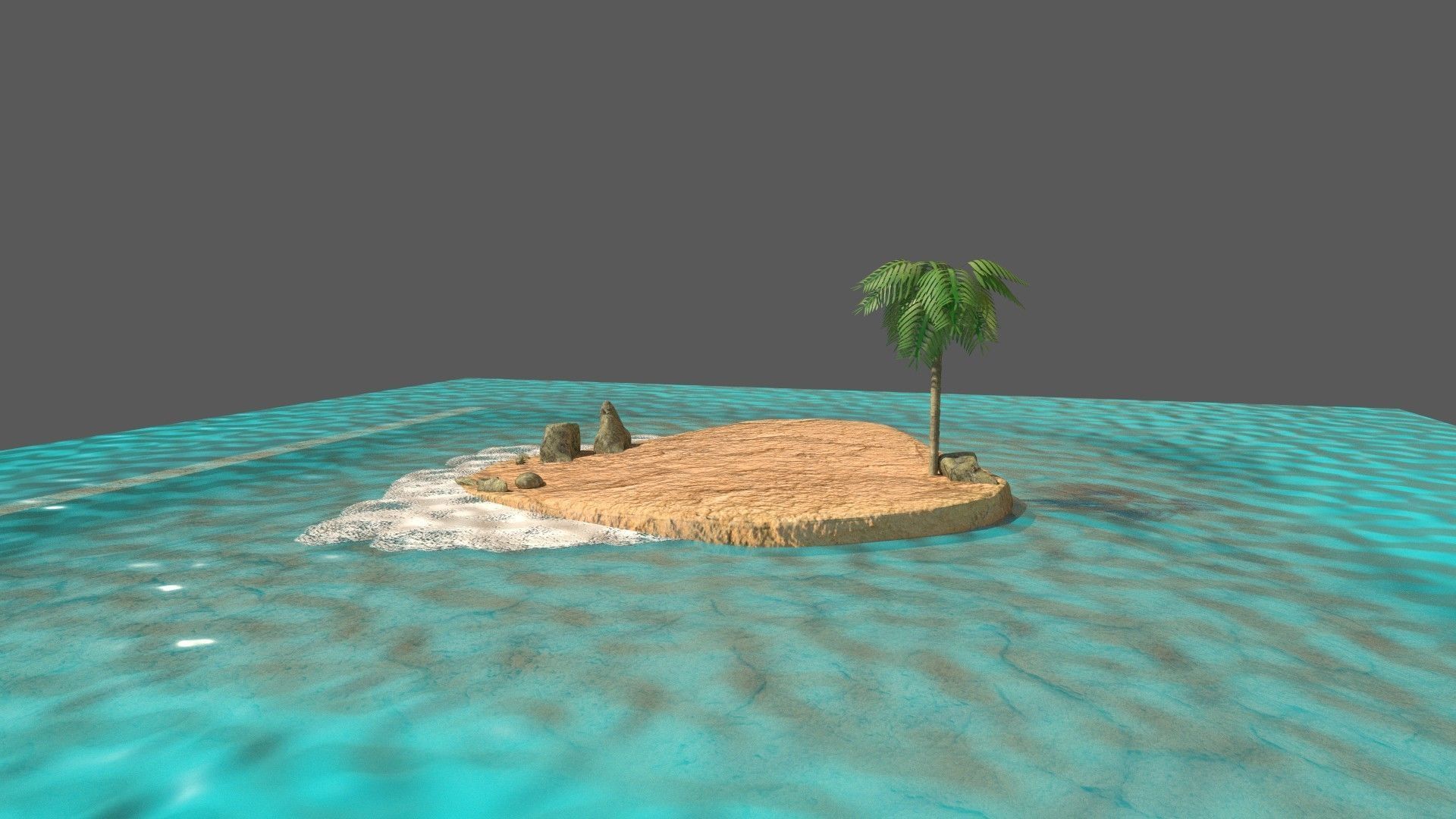 low poly island pack Low-poly 3D model_10