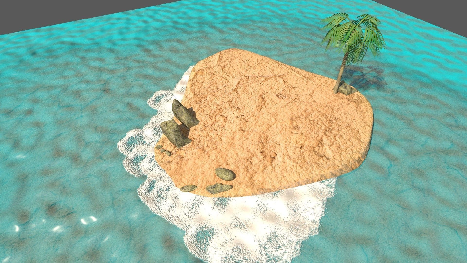 low poly island pack Low-poly 3D model_3