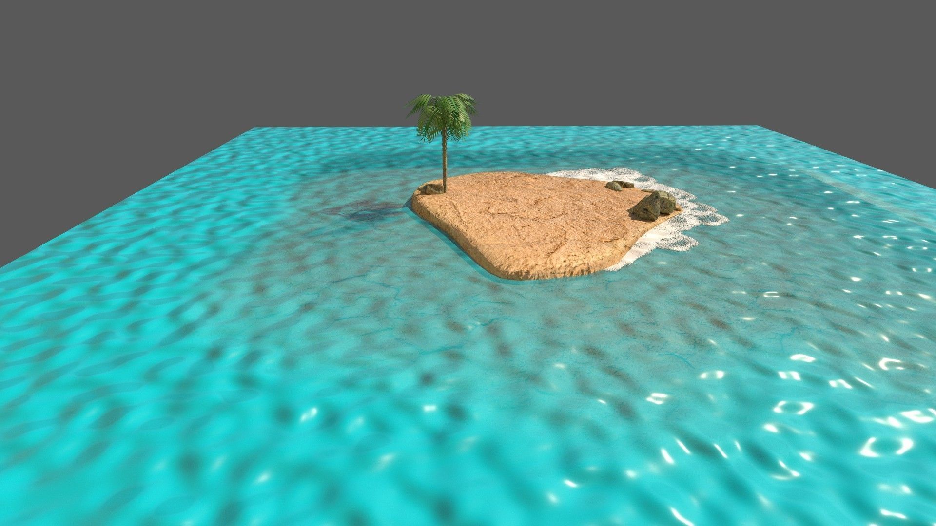 low poly island pack Low-poly 3D model_6