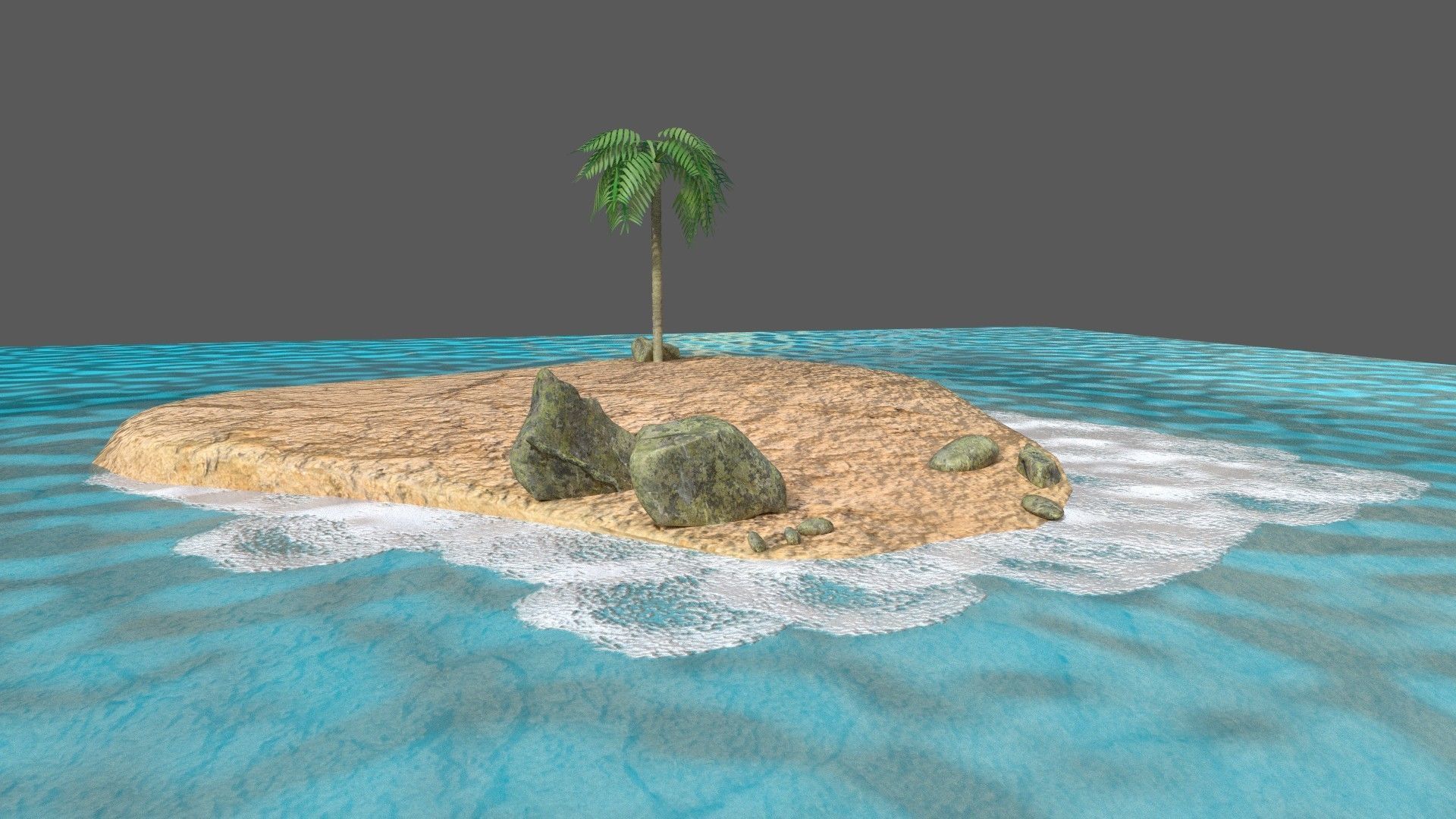 low poly island pack Low-poly 3D model_12
