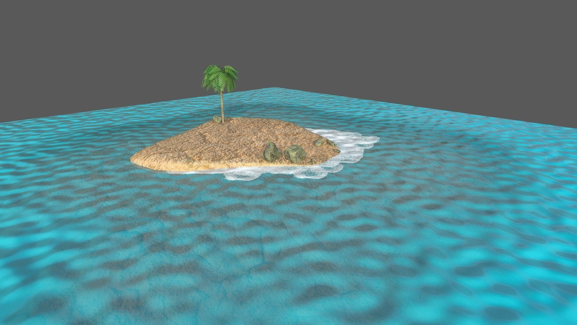 low poly island pack Low-poly 3D model_4