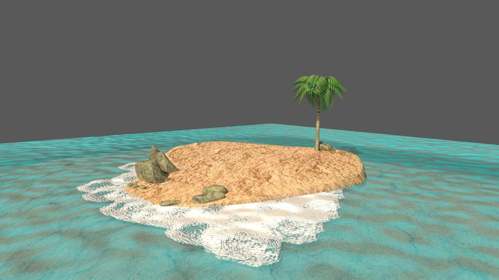 low poly island pack Low-poly 3D model_8