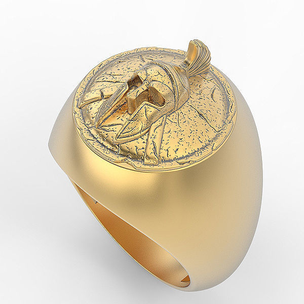 Spartan ring Silver Gold  Print 3D print model_5