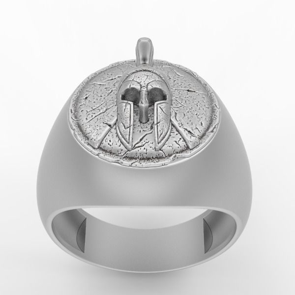 Spartan ring Silver Gold  Print 3D print model_4