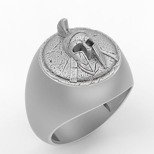 Spartan ring Silver Gold  Print 3D print model