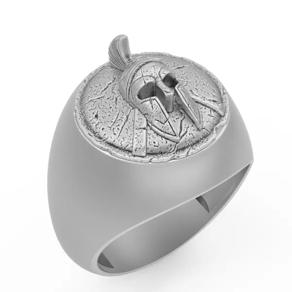 Spartan ring Silver Gold  Print 3D print model_0