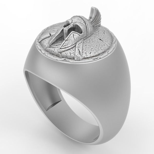 Spartan ring Silver Gold  Print 3D print model_1