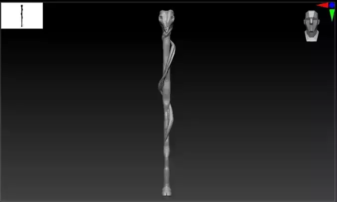 ALASTOR MAD-EYE MOODY WALKING STICK 3D print model